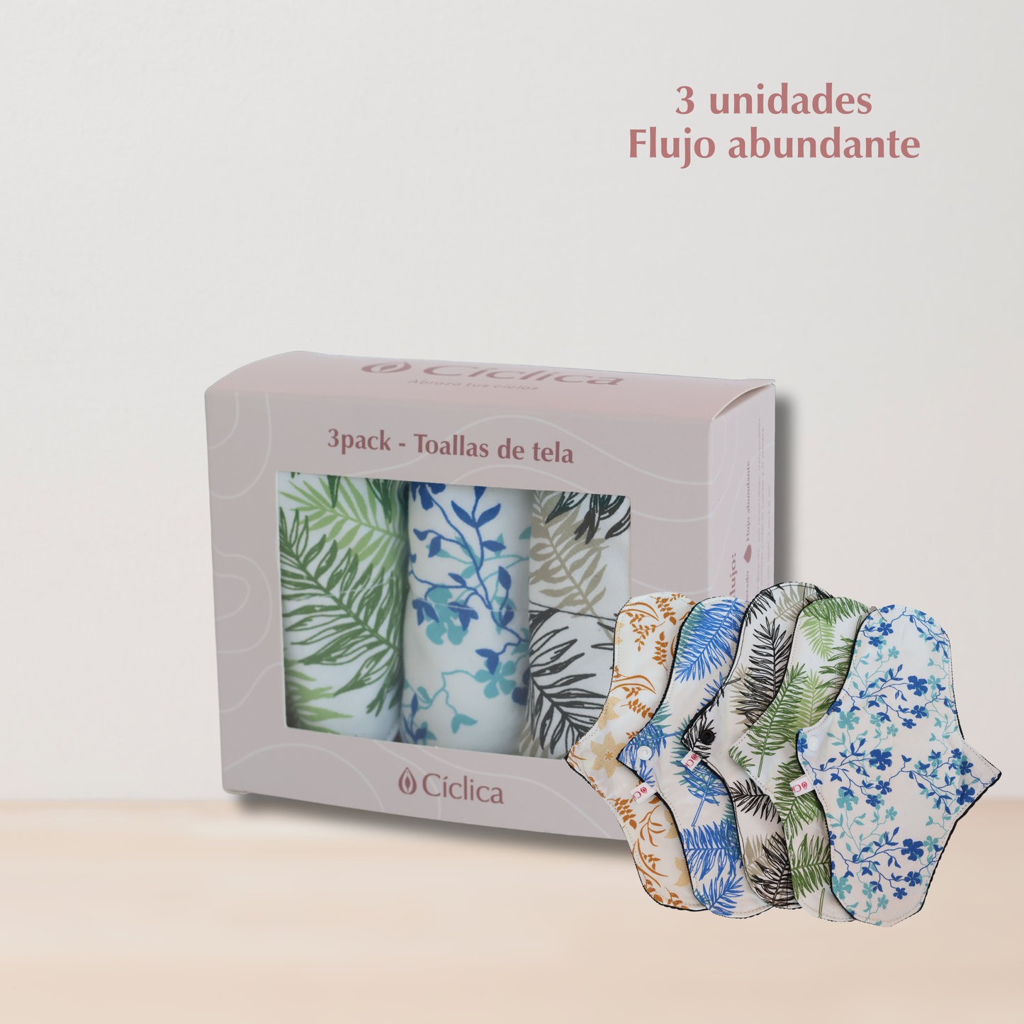 3 Pack - Toalla de tela flujo abundante